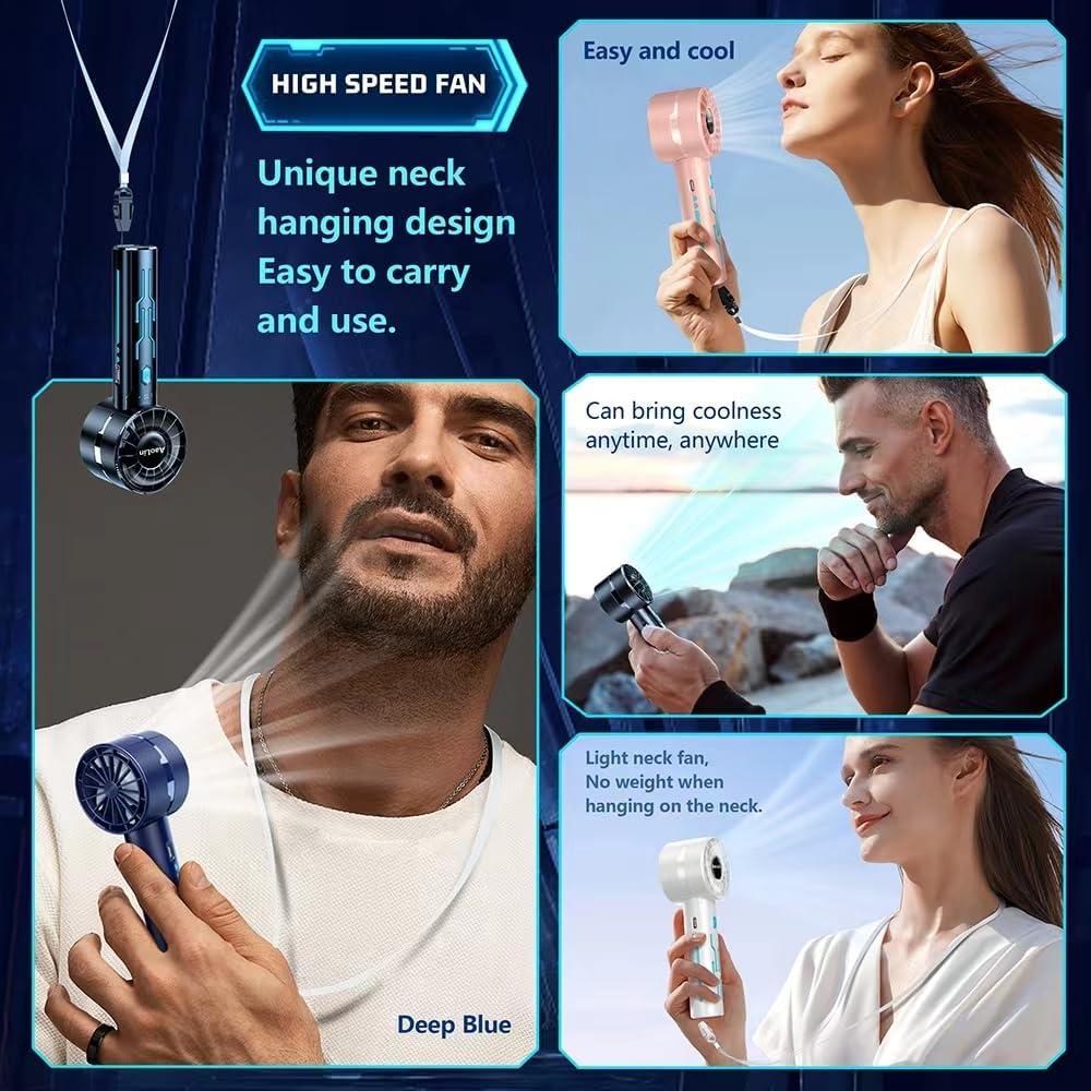 Ventilador de Mano AaoLin G2 Beige 2pcs Recargable USB 7000RPM