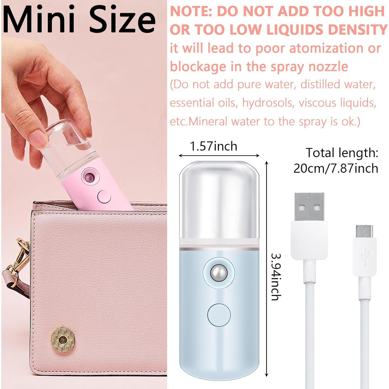 Vaporizador Facial Nano Mudder 30ml USB 4 Pcs Colores