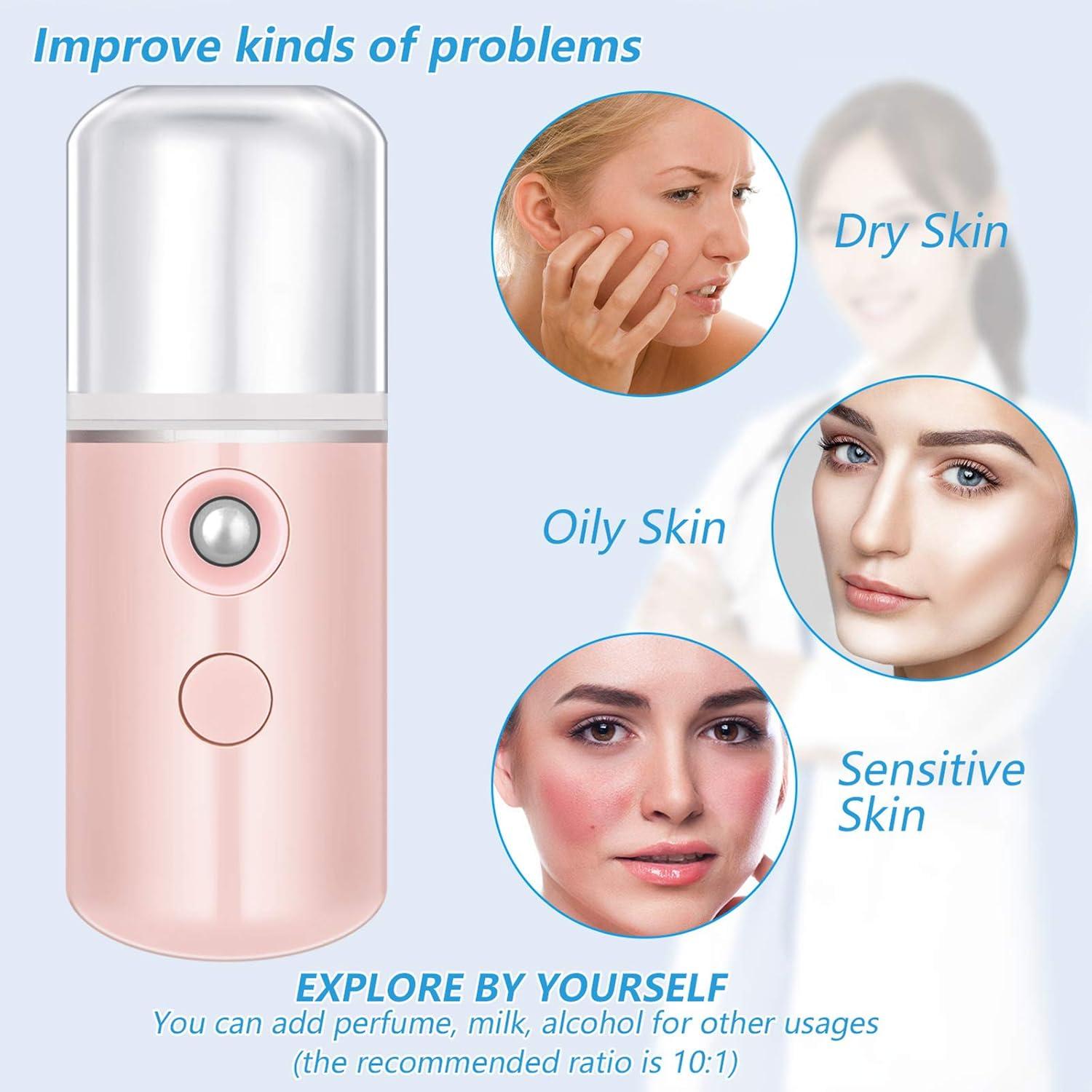 Vaporizador Facial Nano Mudder 30ml USB 4 Pcs Colores