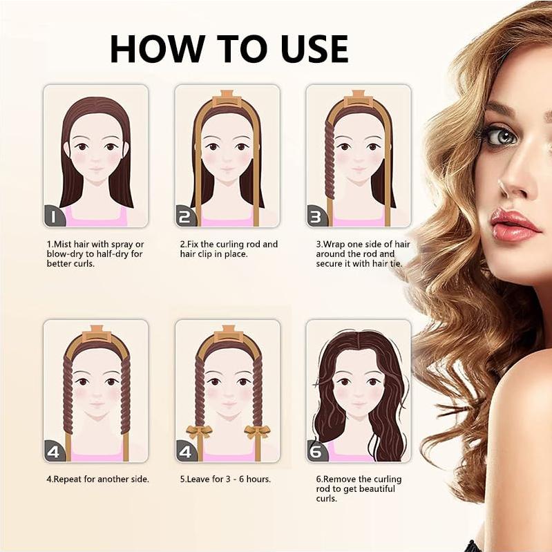 Juego de Rulos de Satén Sin Calor OHOO - 1 Cuenta Negro