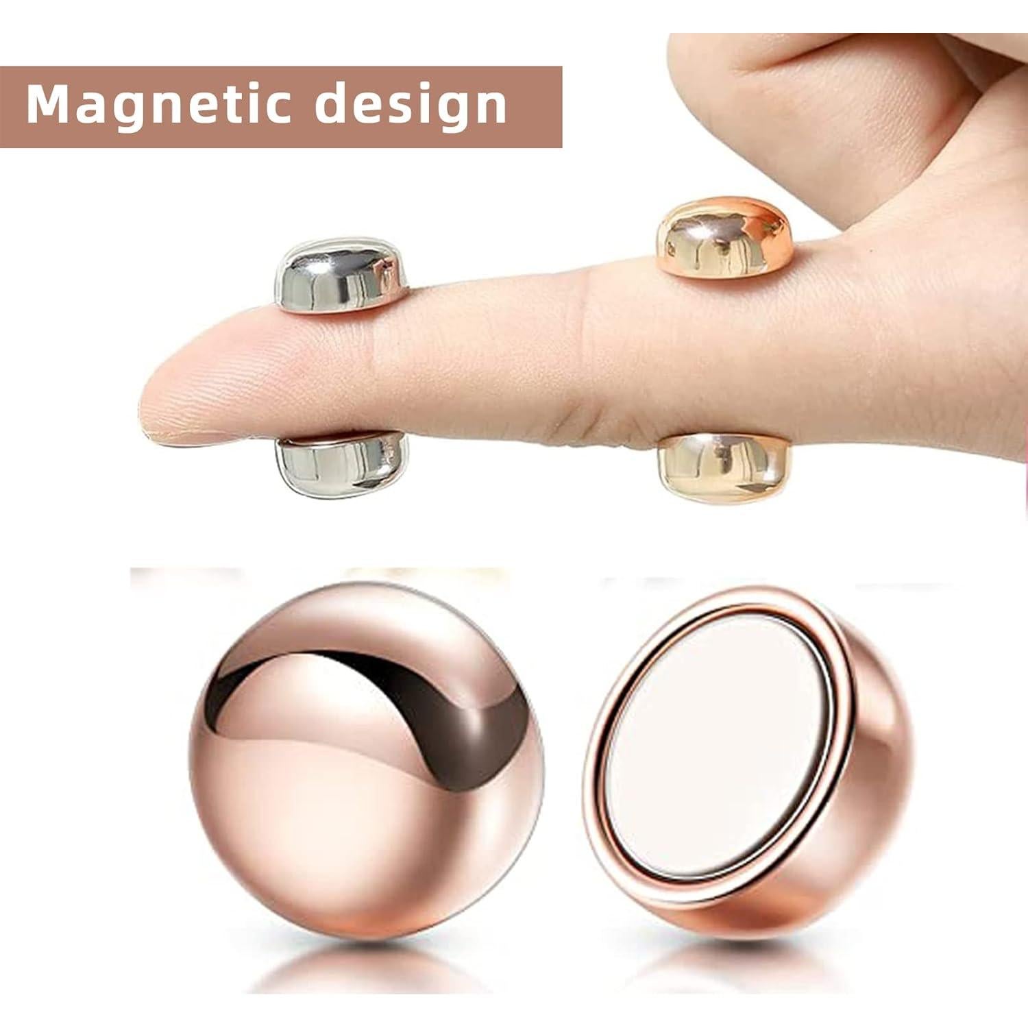 Imanes Magnéticos para Hijab ROPAKED - 4 Colores, Sin Aguja