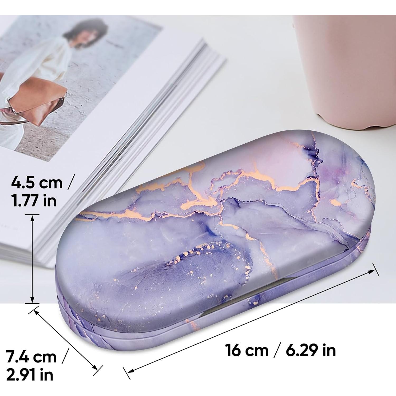 Estuche 2 en 1 Fintie para Gafas y Lentes de Contacto con Espejo