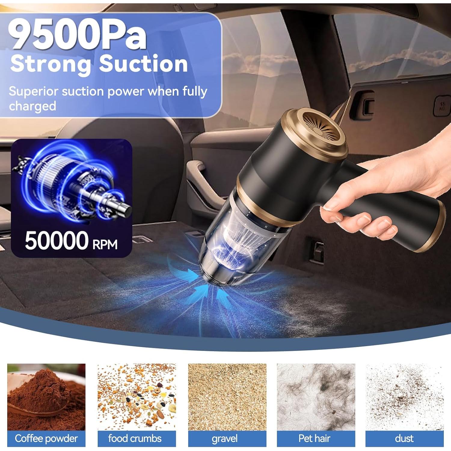 Aspiradora Portátil Inalámbrica BELIBUY XCQ-808 100W Negro