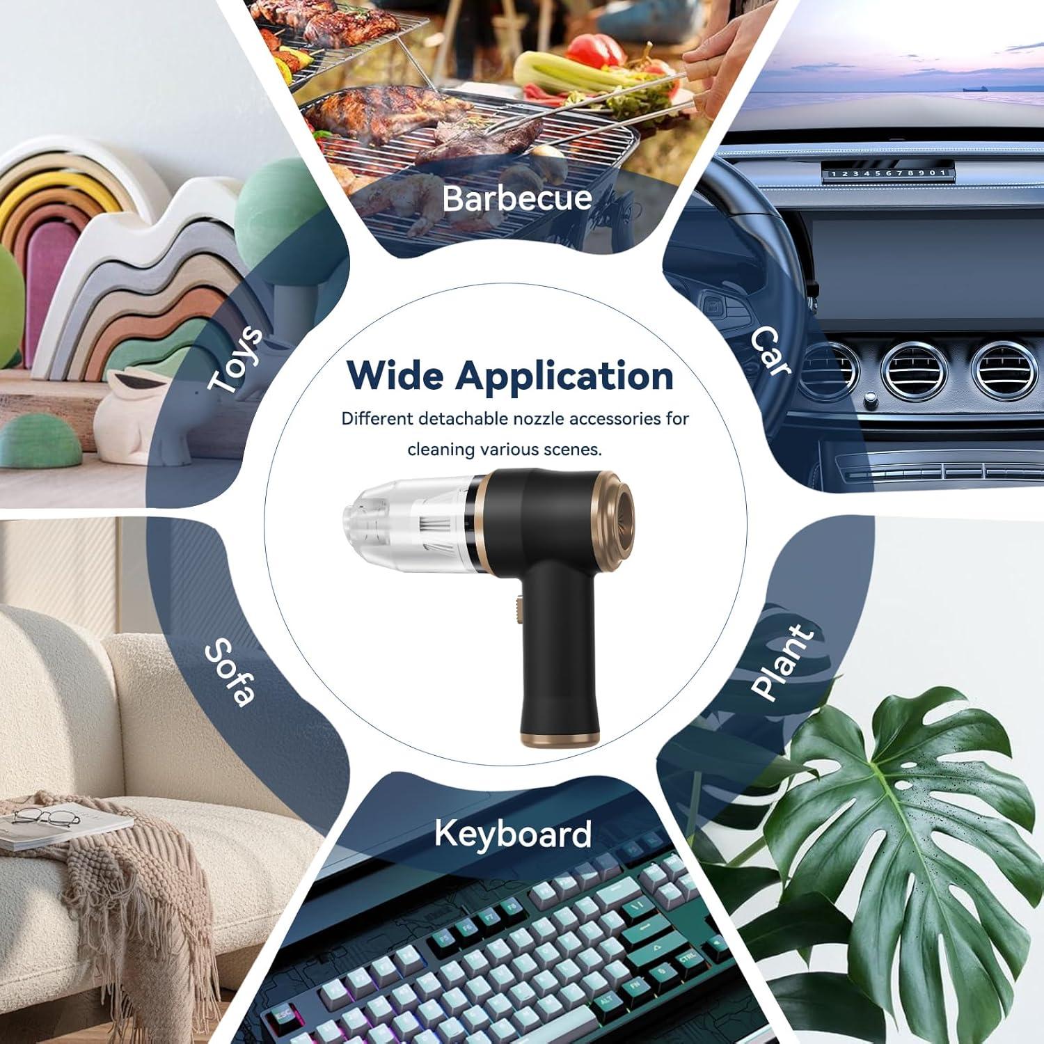 Aspiradora Portátil Inalámbrica BELIBUY XCQ-808 100W Negro