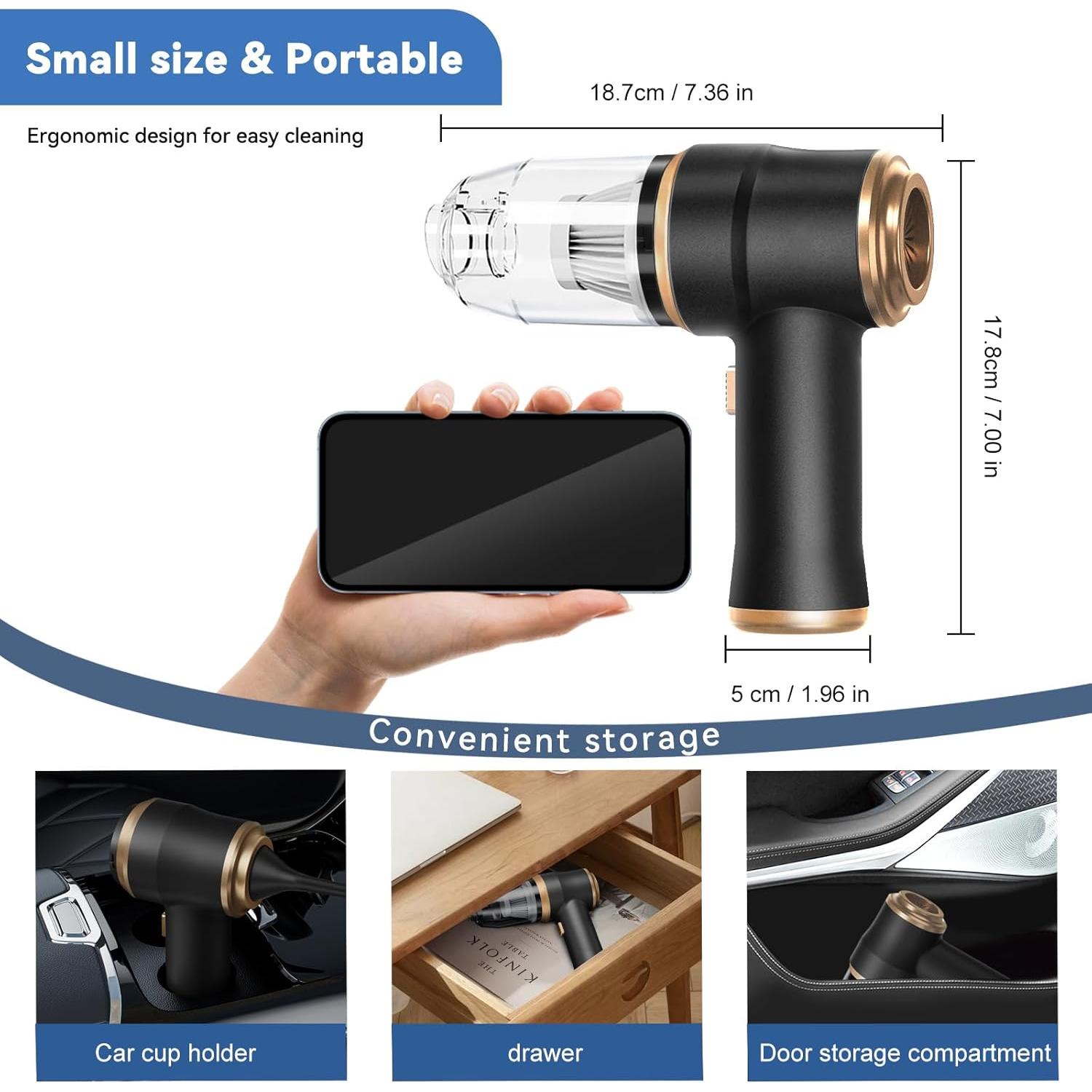 Aspiradora Portátil Inalámbrica BELIBUY XCQ-808 100W Negro