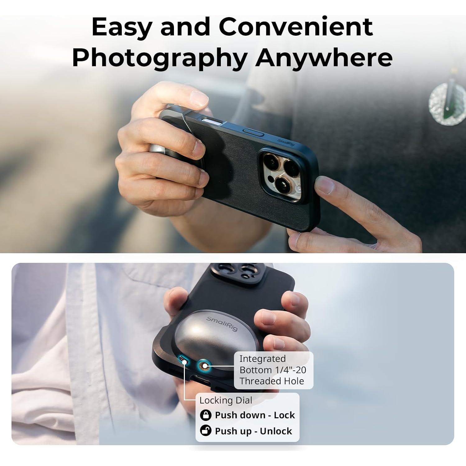 Funda FilMov SmallRig para iPhone 16 Pro con Agarre y Placa T