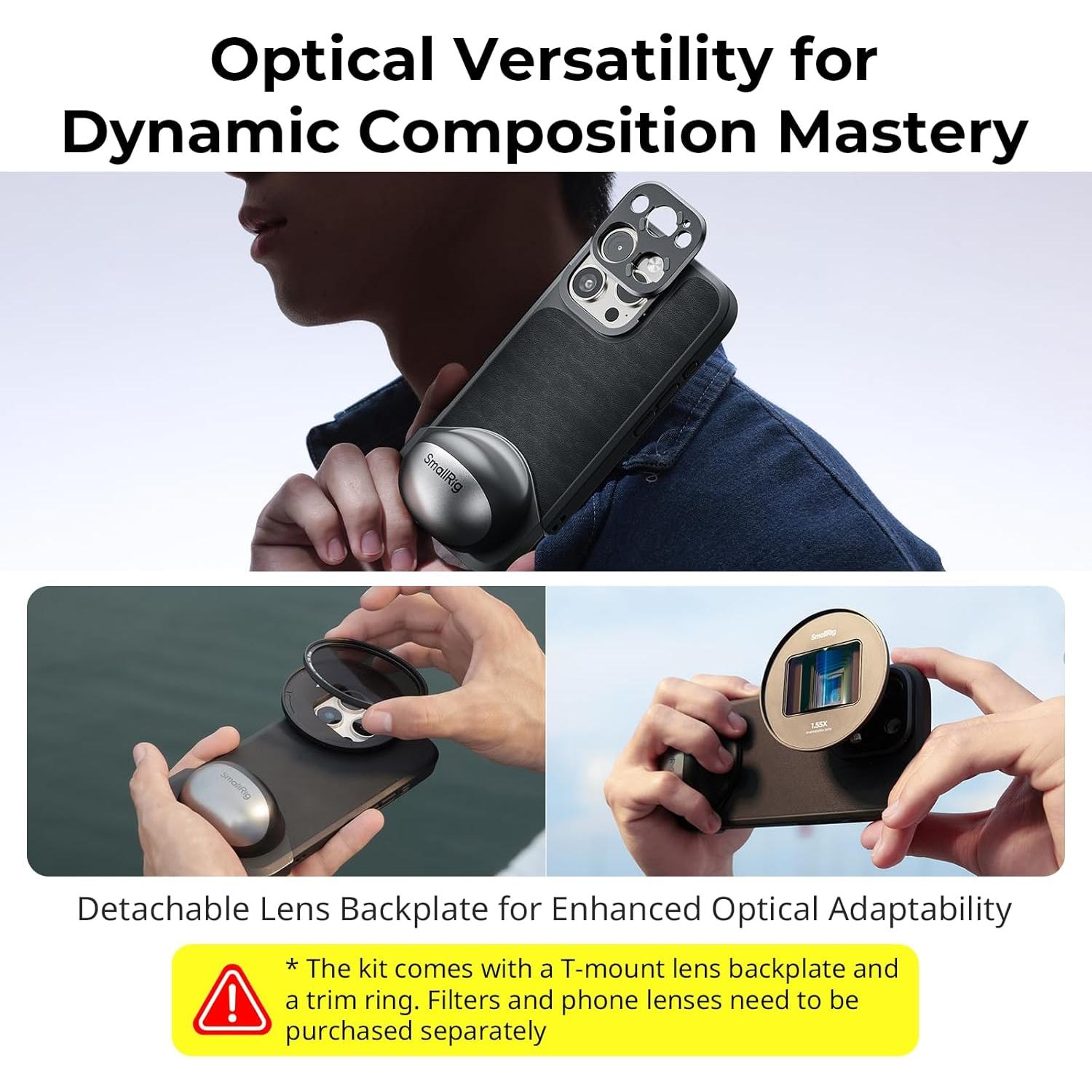 Funda FilMov SmallRig para iPhone 16 Pro con Agarre y Placa T