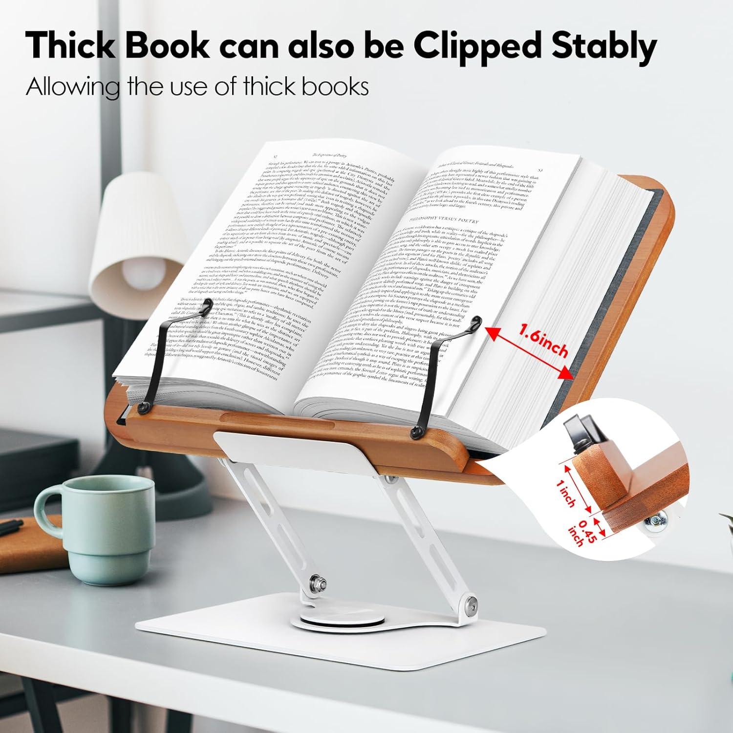 Soporte de Libro Ajustable FLINKYE BS-1-360 Plegable 1.9kg