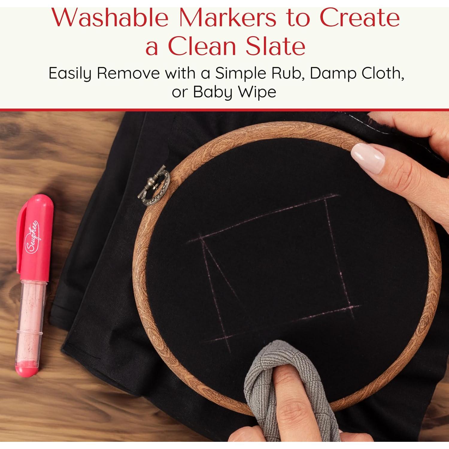 Marcador de Tiza Ergonómico Sewphee Rosa - 1 Paquete