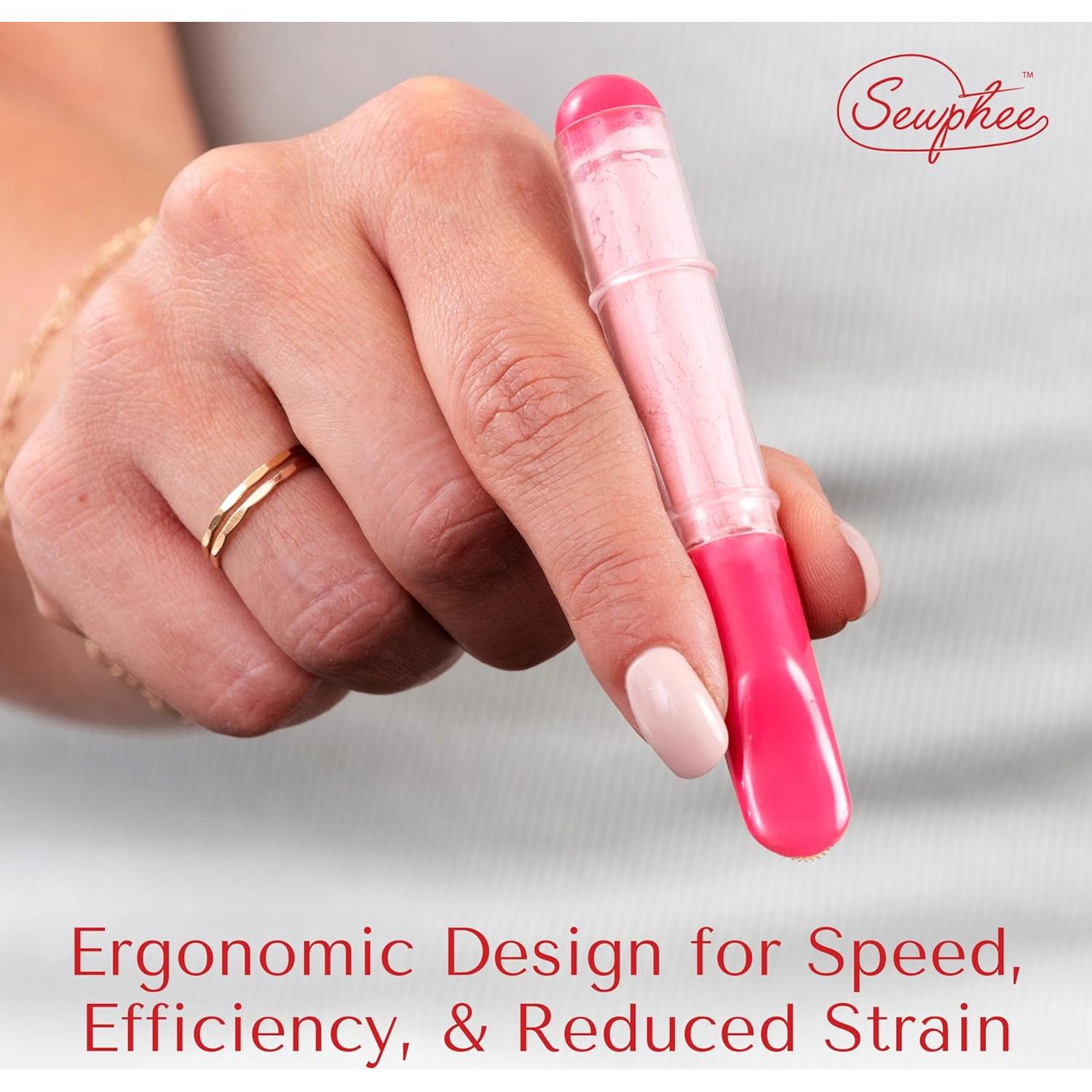 Marcador de Tiza Ergonómico Sewphee Rosa - 1 Paquete