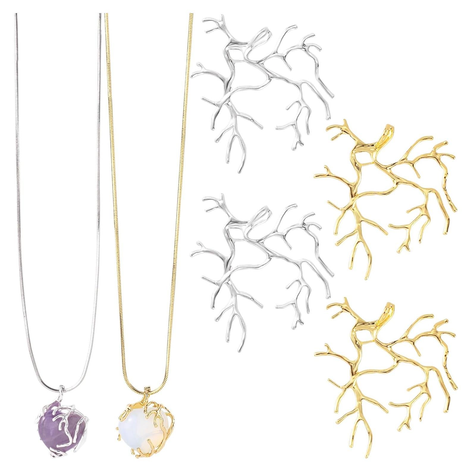 Plantillas de Joyería HINZIC 4 Pcs en Oro y Plata para DIY