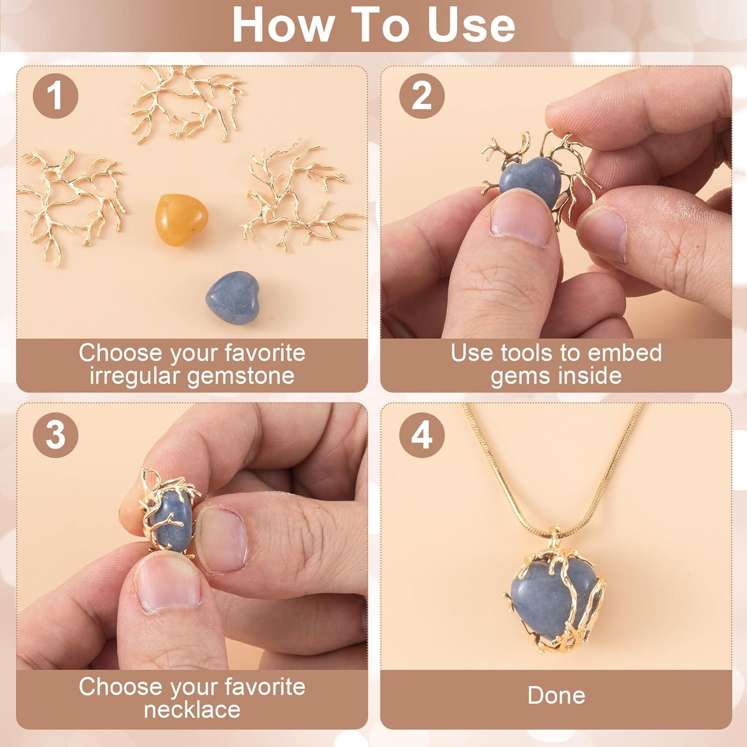 Plantillas de Joyería HINZIC 4 Pcs en Oro y Plata para DIY