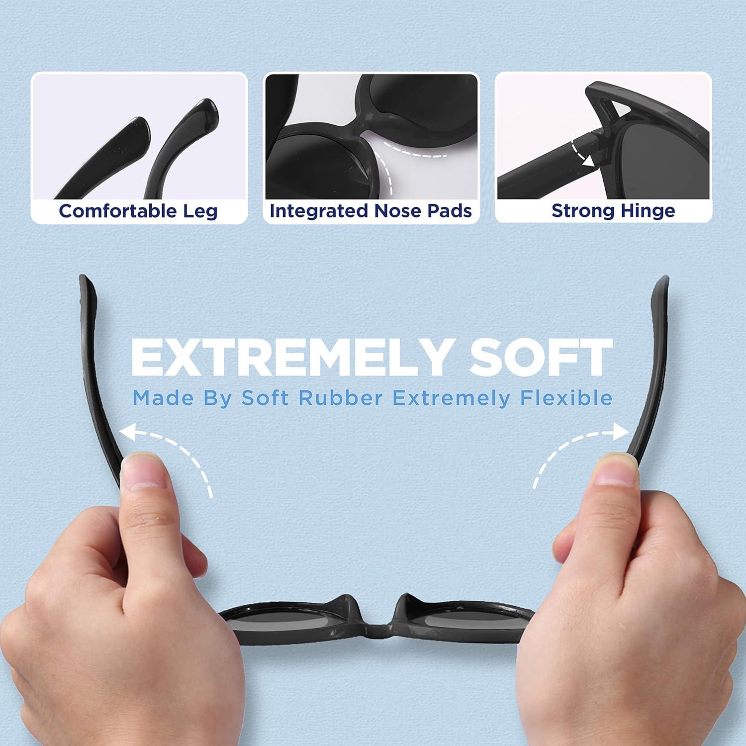 Gafas de sol RIVBOS para niños con protección UV polarizada