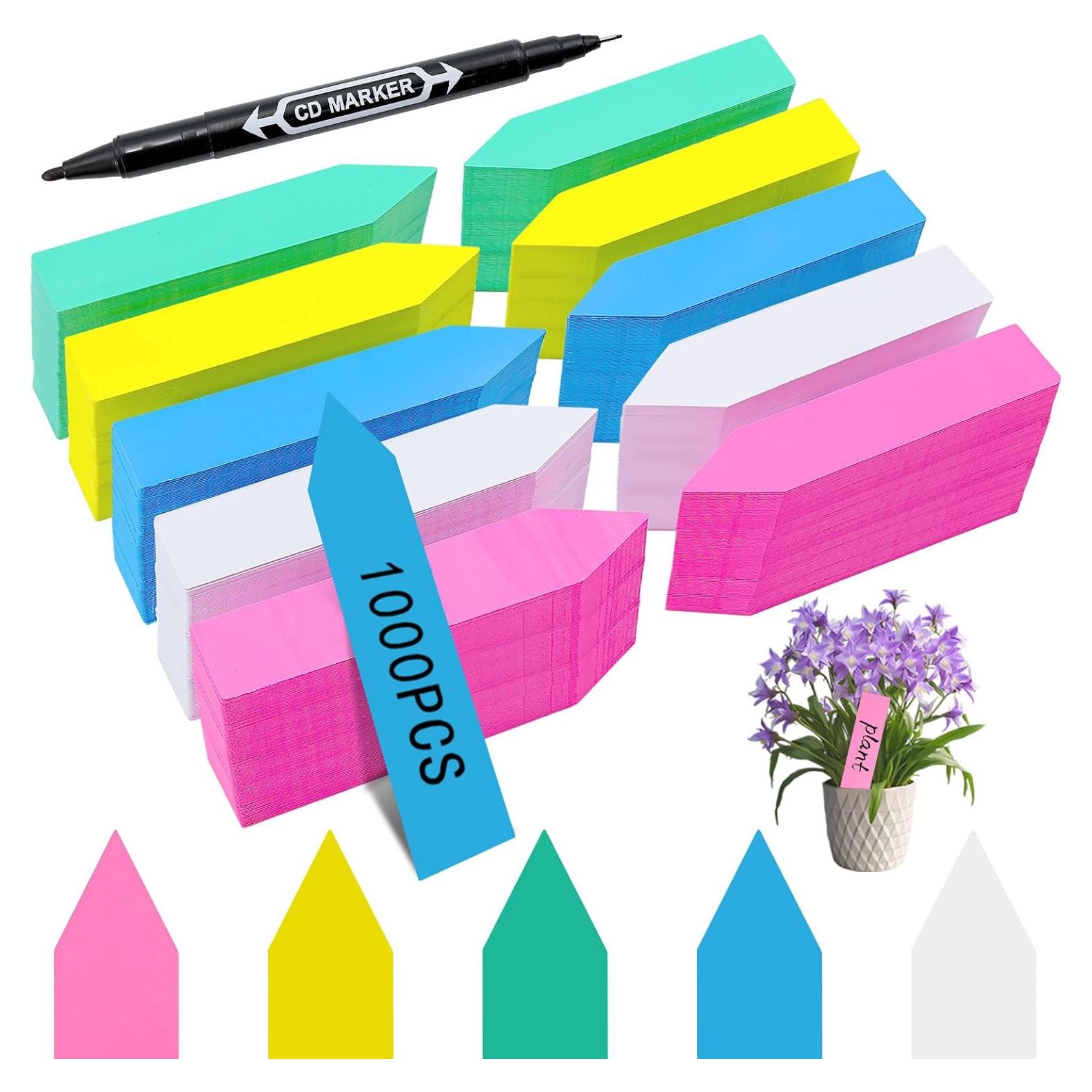 Etiquetas de Jardín Diteryy 1000 Pcs Plástico Multicolor