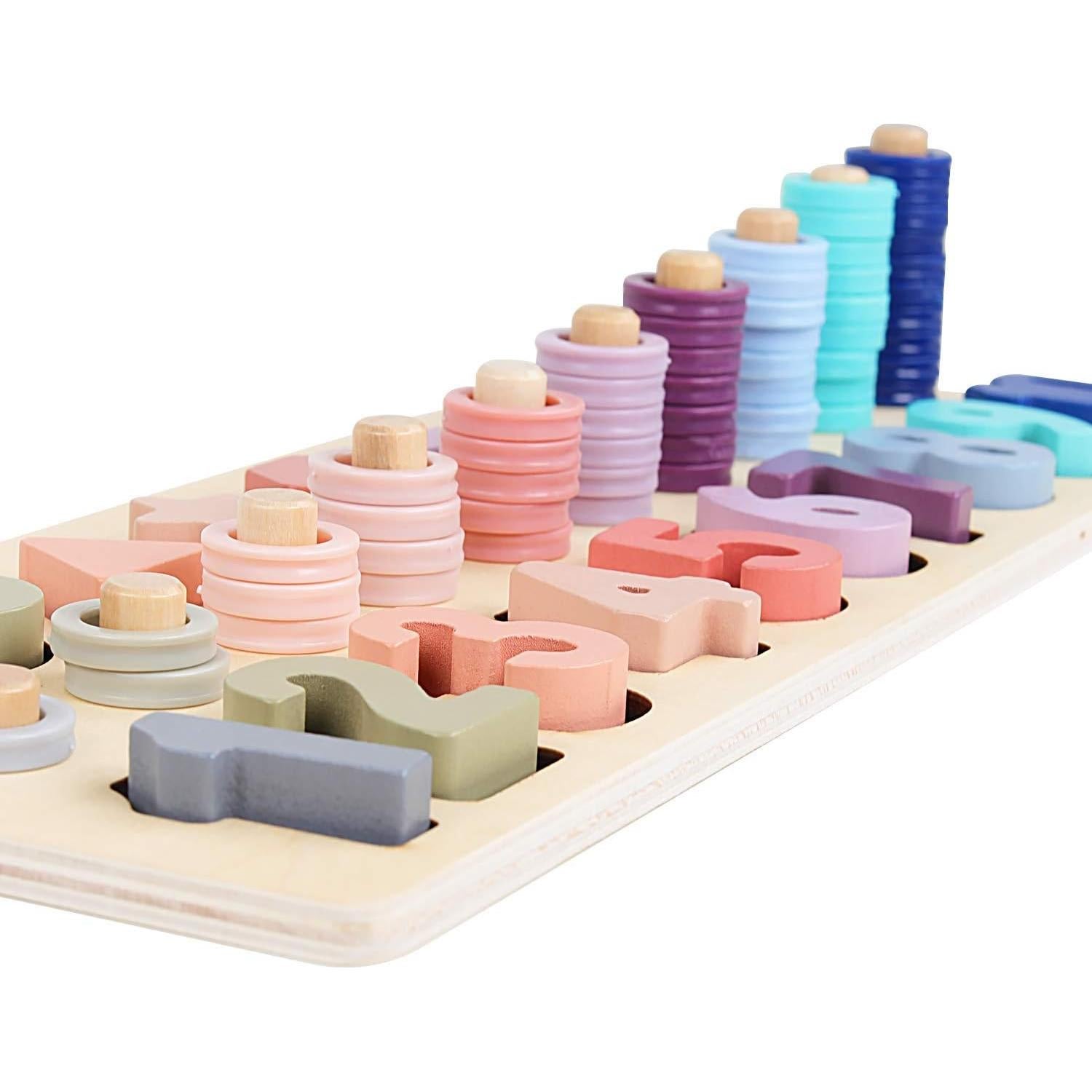 Apilador de Formas Contadoras QZMTOY - Juguete Educativo de Madera