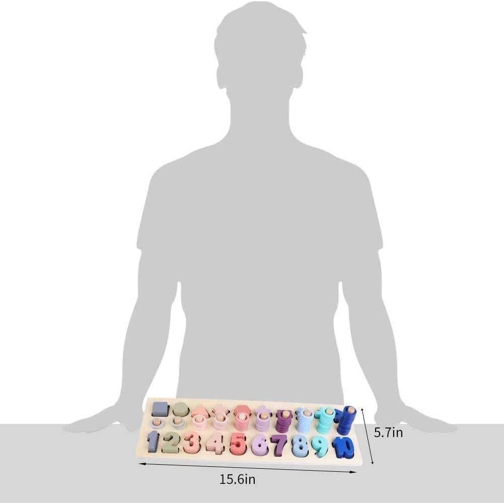 Apilador de Formas Contadoras QZMTOY - Juguete Educativo de Madera