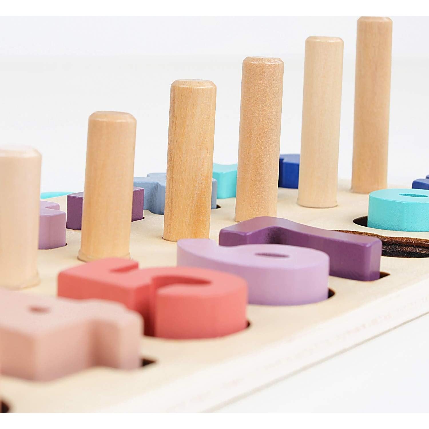 Apilador de Formas Contadoras QZMTOY - Juguete Educativo de Madera