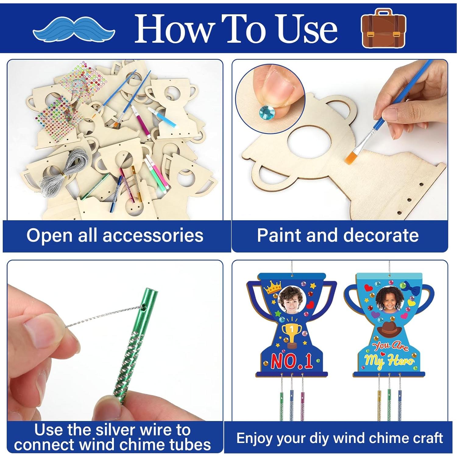 Kit de Manualidades Gisgfim - 16 Campanas de Viento DIY