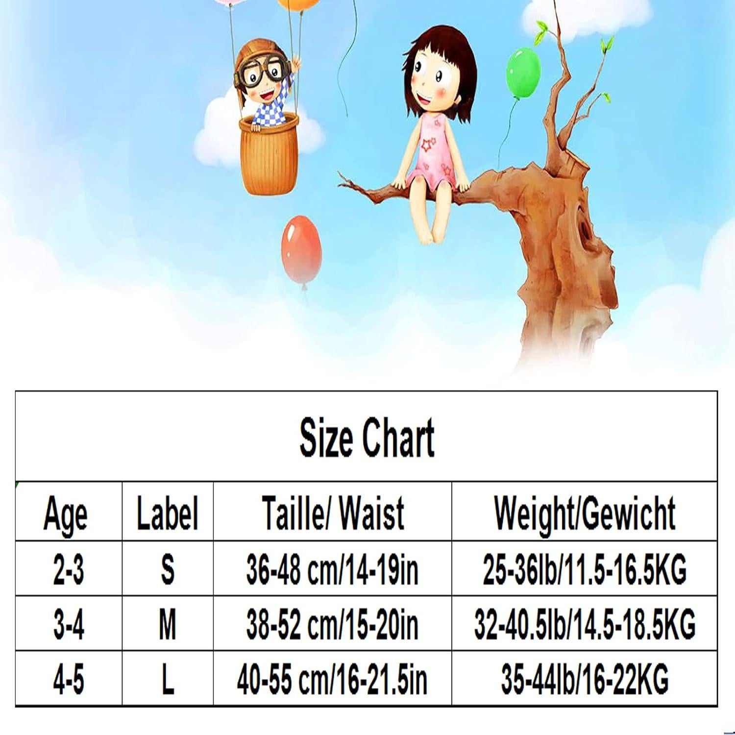 Pantalones de Entrenamiento para el Baño Niños 2-4A Azul 10 Paquetes