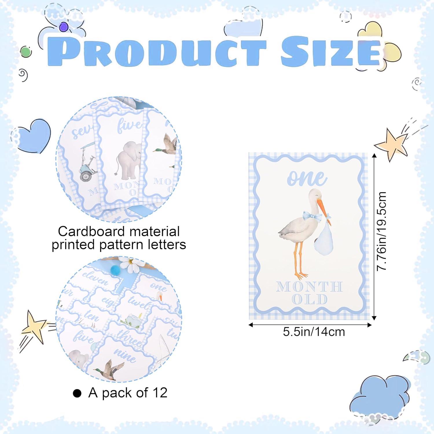 Tarjetas de Hito Mensuales WAUAO - Accesorios para Fotos Bebé