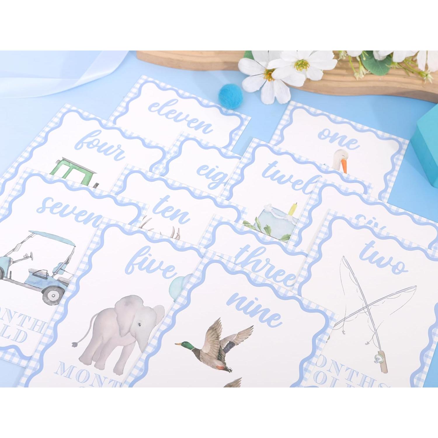 Tarjetas de Hito Mensuales WAUAO - Accesorios para Fotos Bebé