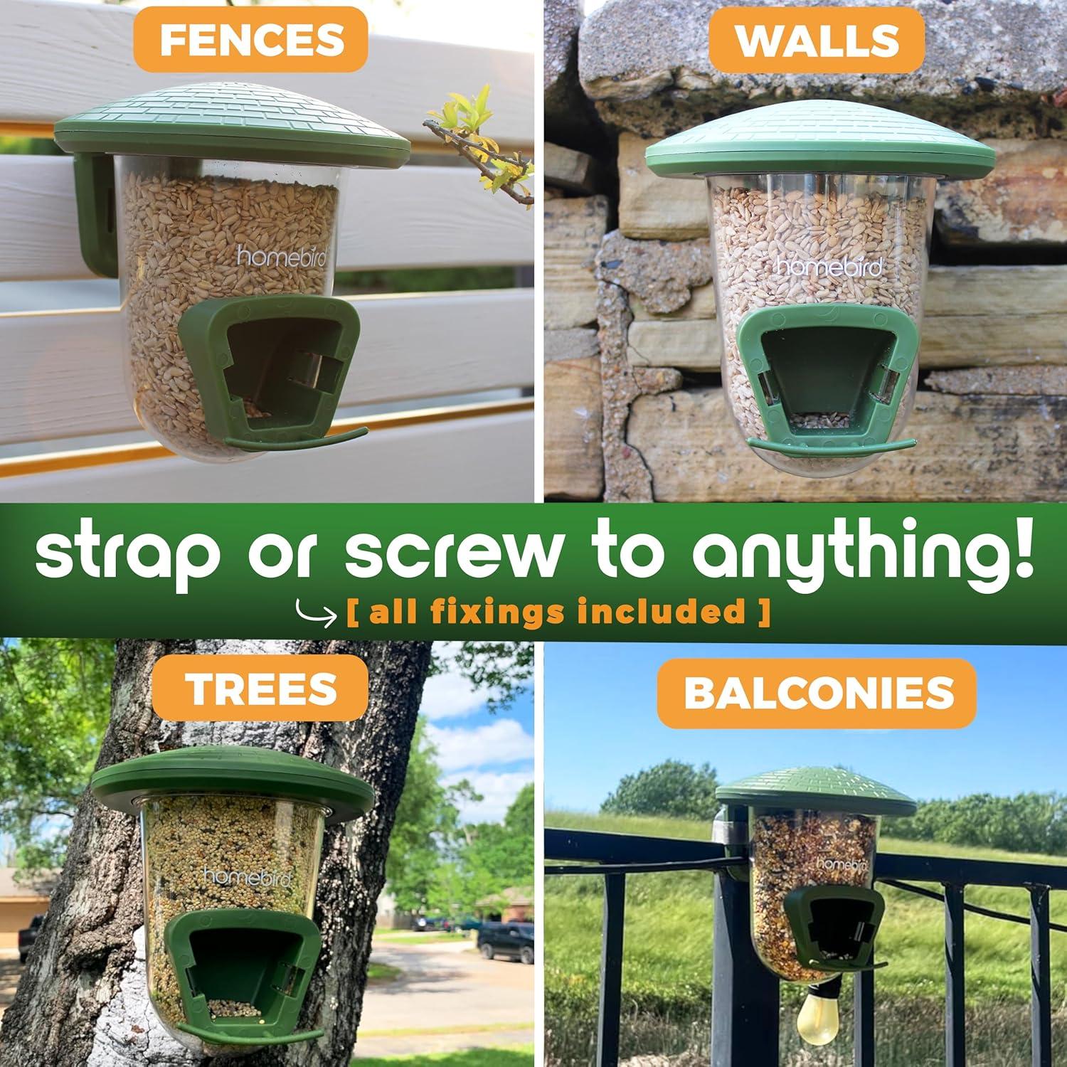 Comedero para Aves Pequeñas Homebird - Montable, Acrílico, 19cm