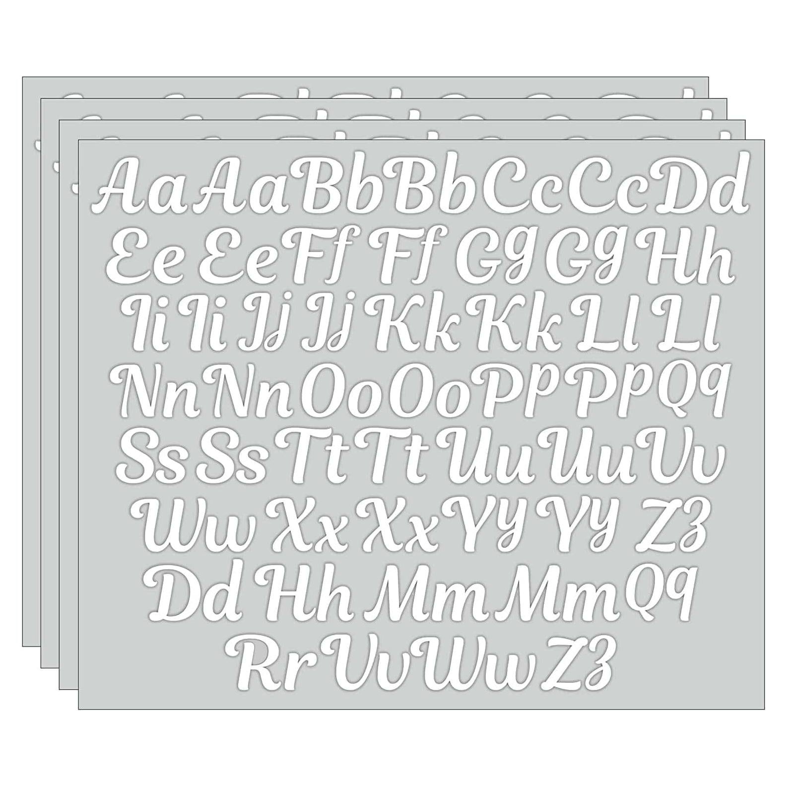 Letras de Transferencia para Planchar Blancas Lagartos Riendo - 208 Piezas