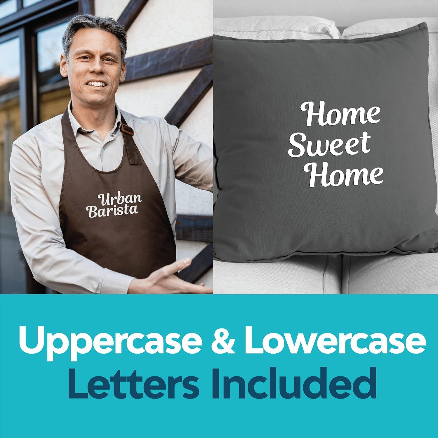 Letras de Transferencia para Planchar Blancas Lagartos Riendo - 208 Piezas