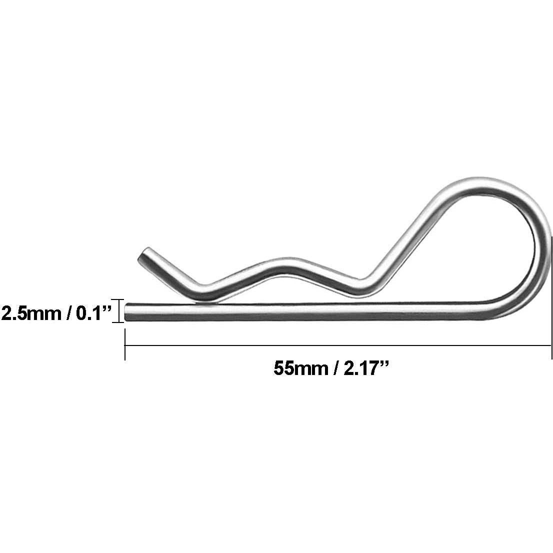 20 Pasadores de Retención Galvanizados M2.5 x 55mm XBDZR