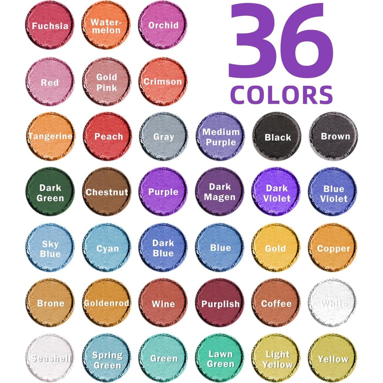 Polvo de Mica LET'S RESIN 36 Colores 180g para Manualidades