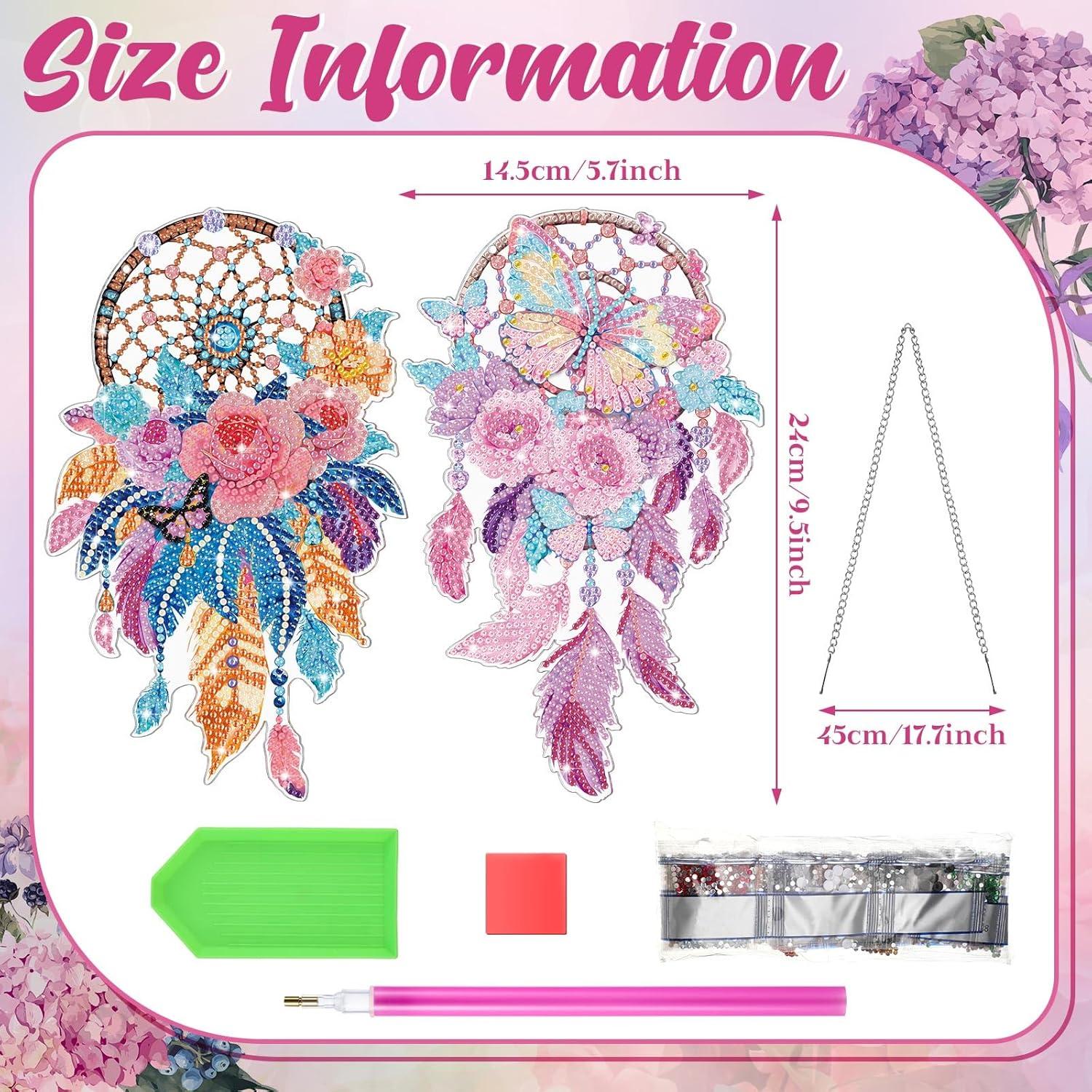 Kits de Pintura de Diamante Saillong 2 Pcs Mariposa y Flor