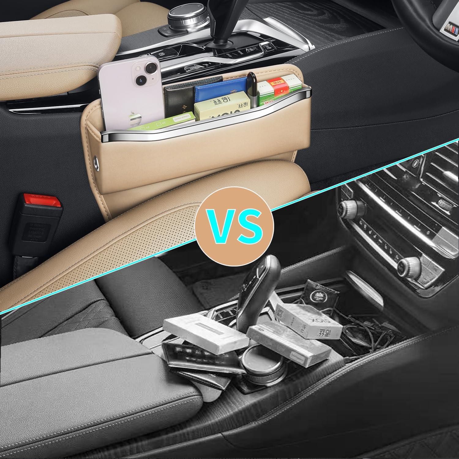 Organizador de Relleno de Espacio entre Asientos HOLDCY Beige - 2 Paquete