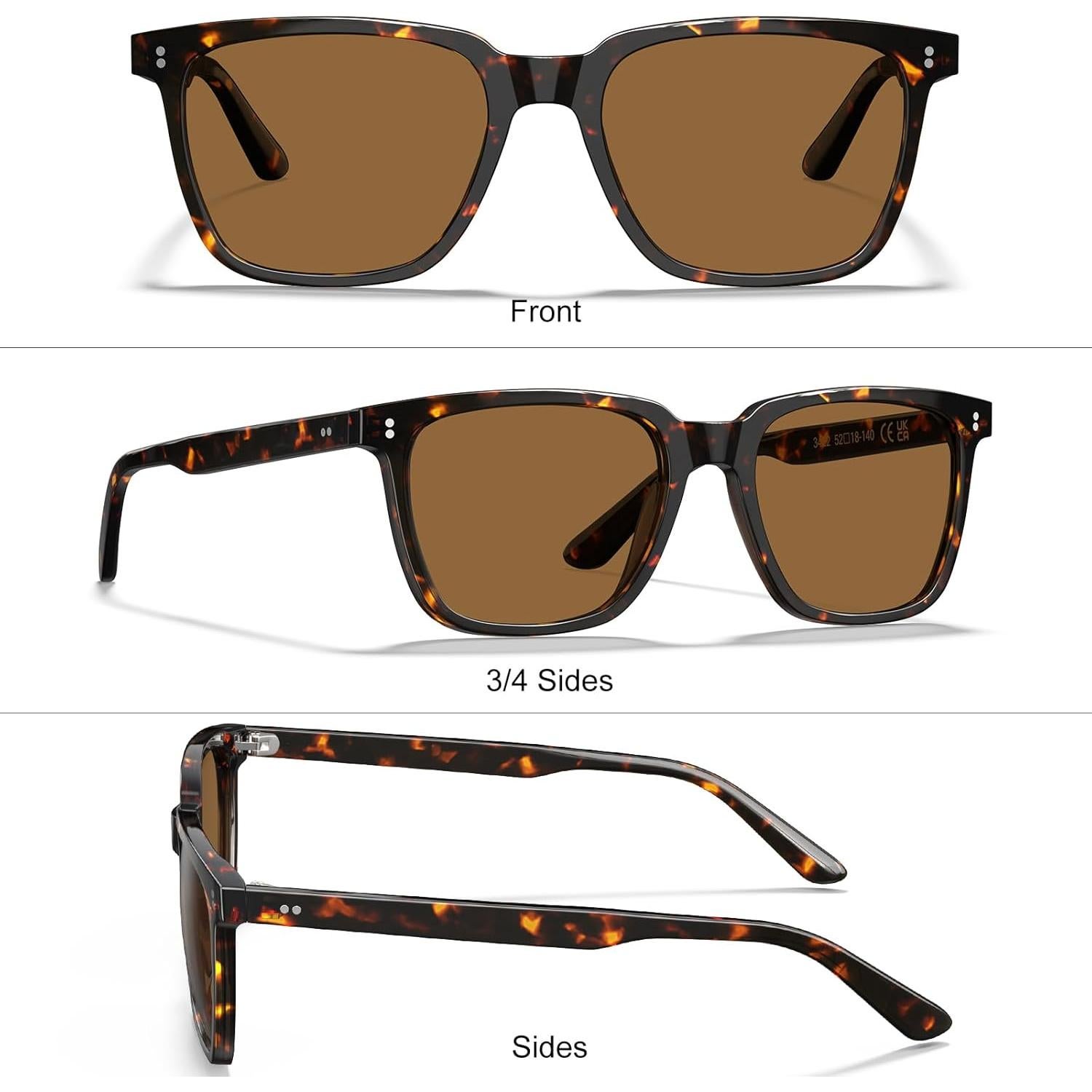 Gafas de Sol Retro Polarizadas STGATN para Hombres - 2 Paquetes