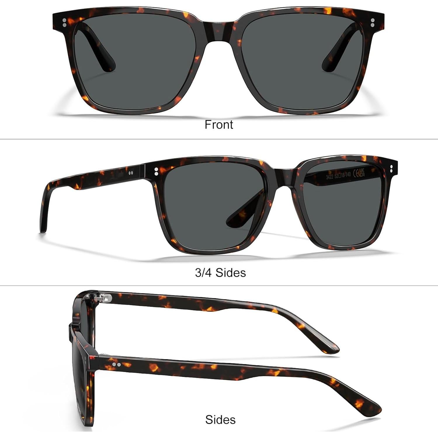 Gafas de Sol Retro Polarizadas STGATN para Hombres - 2 Paquetes