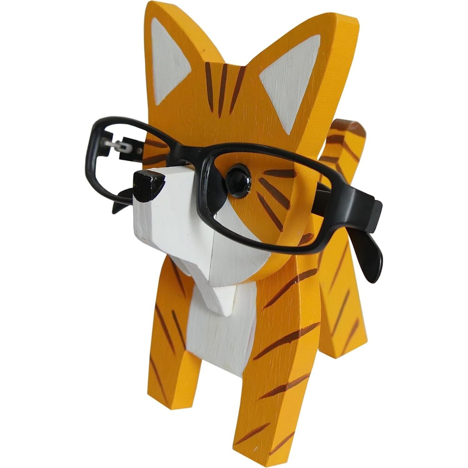Soporte para Gafas de Madera Gato JLWDM 9.4x9.9x15cm