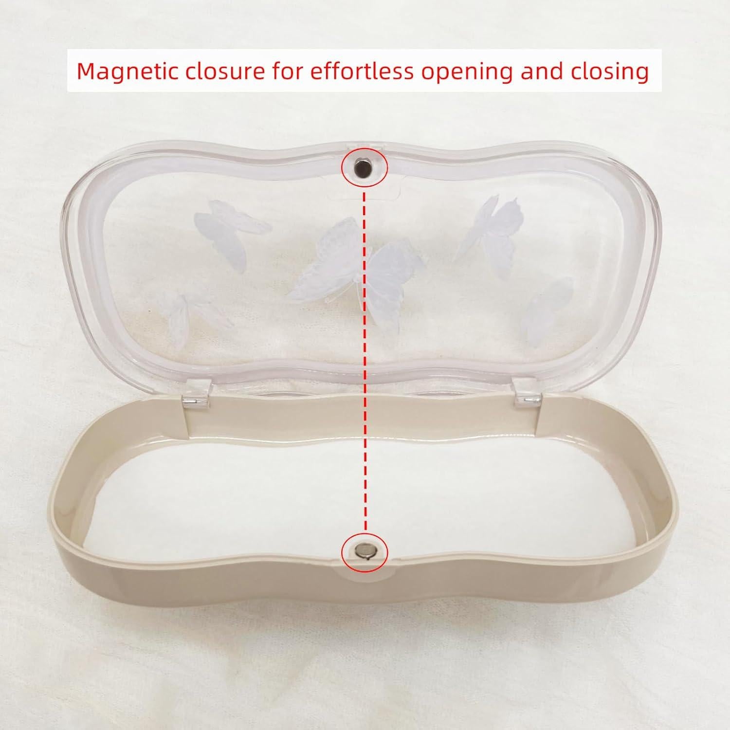 Estuche Duro para Gafas de Mujeres - Diseño Nube y Mariposa