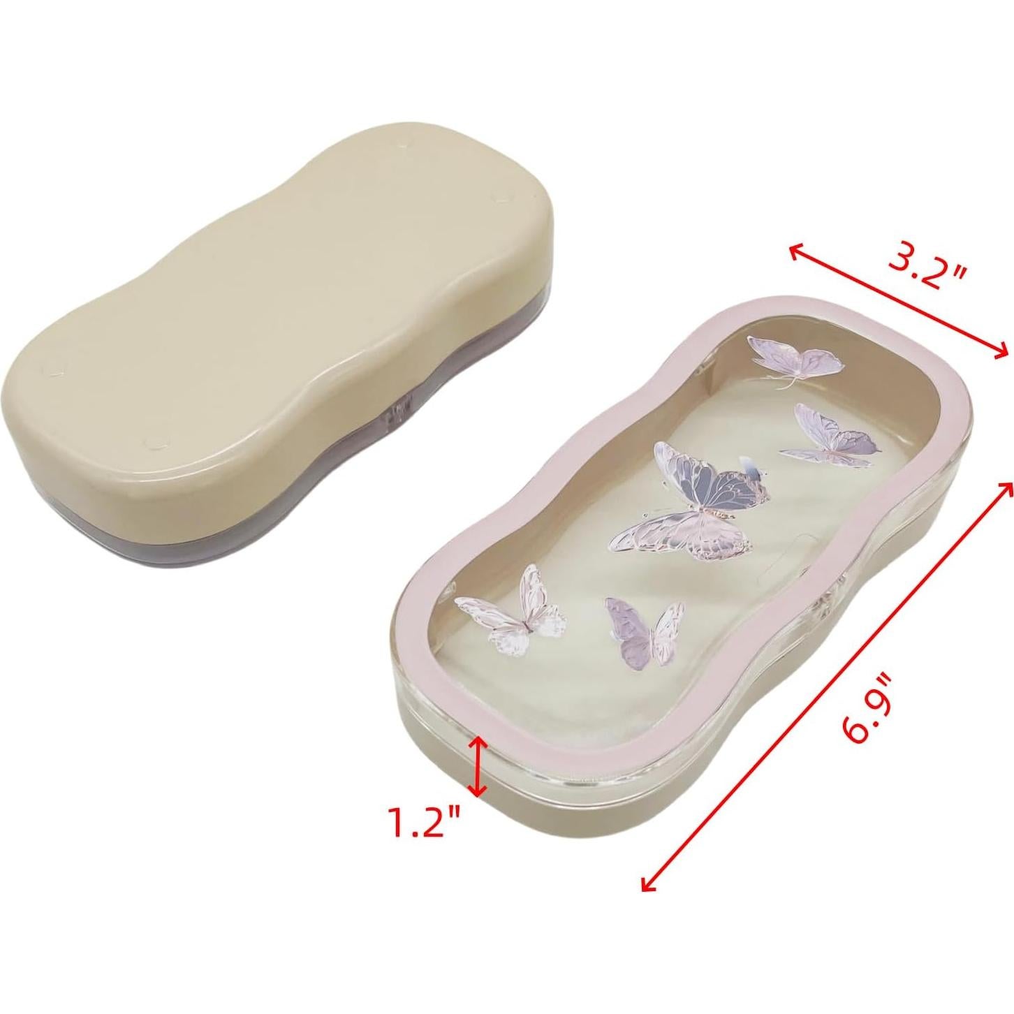 Estuche Duro para Gafas de Mujeres - Diseño Nube y Mariposa