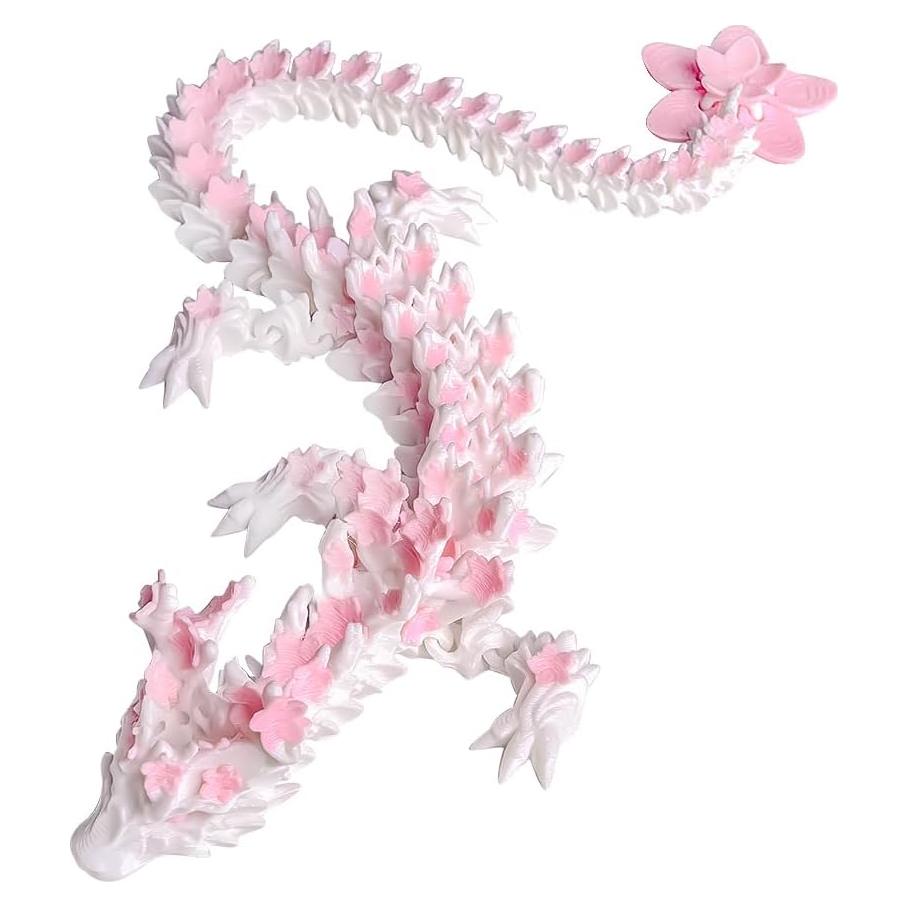 Dragón de Flor de Cerezo Impreso en 3D WUQIREN 30.48cm Articulado