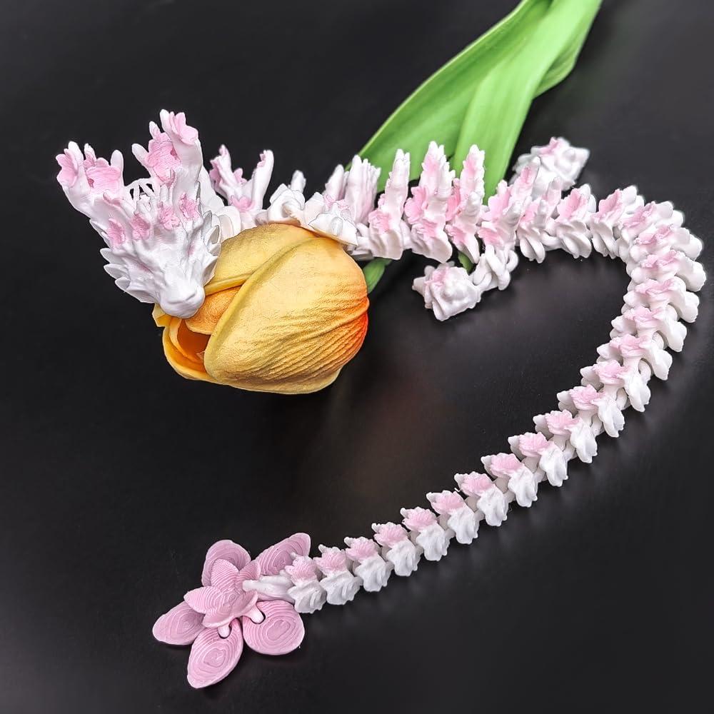 Dragón de Flor de Cerezo Impreso en 3D WUQIREN 30.48cm Articulado