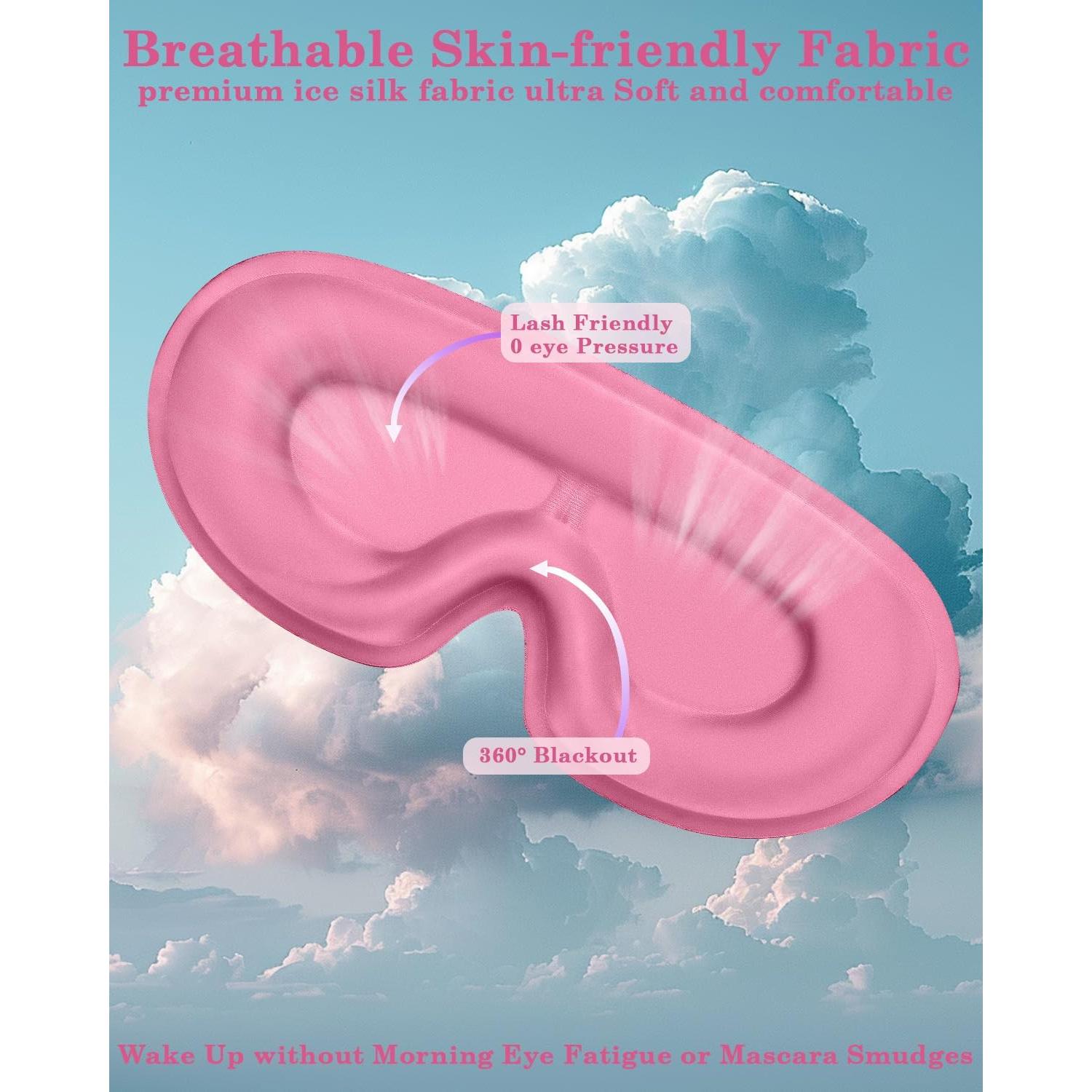 Máscara para dormir ergonómica Hochoek LP-Rosa Normal