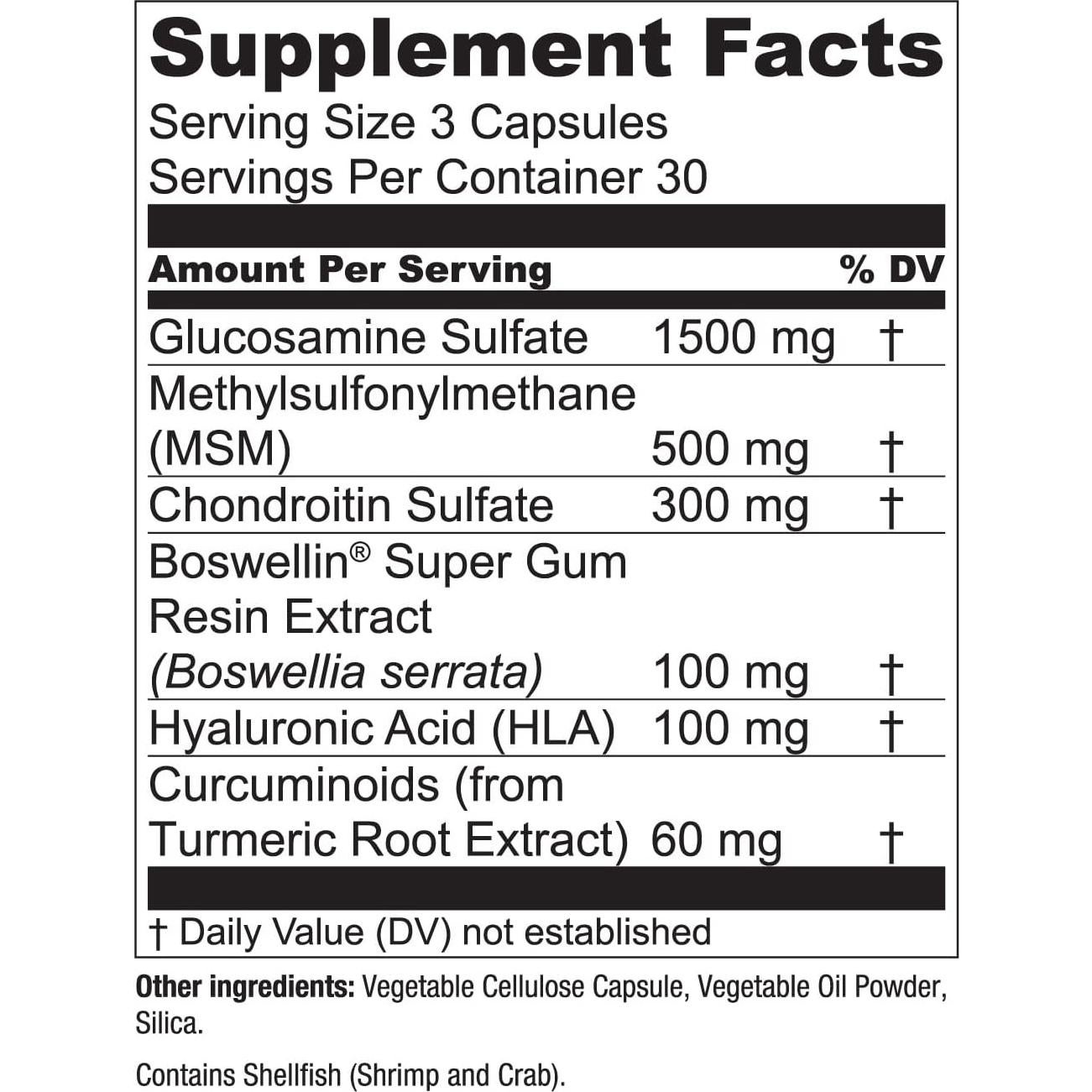 Suplemento Articular Elementos Esenciales 90 Cápsulas Glucosamina