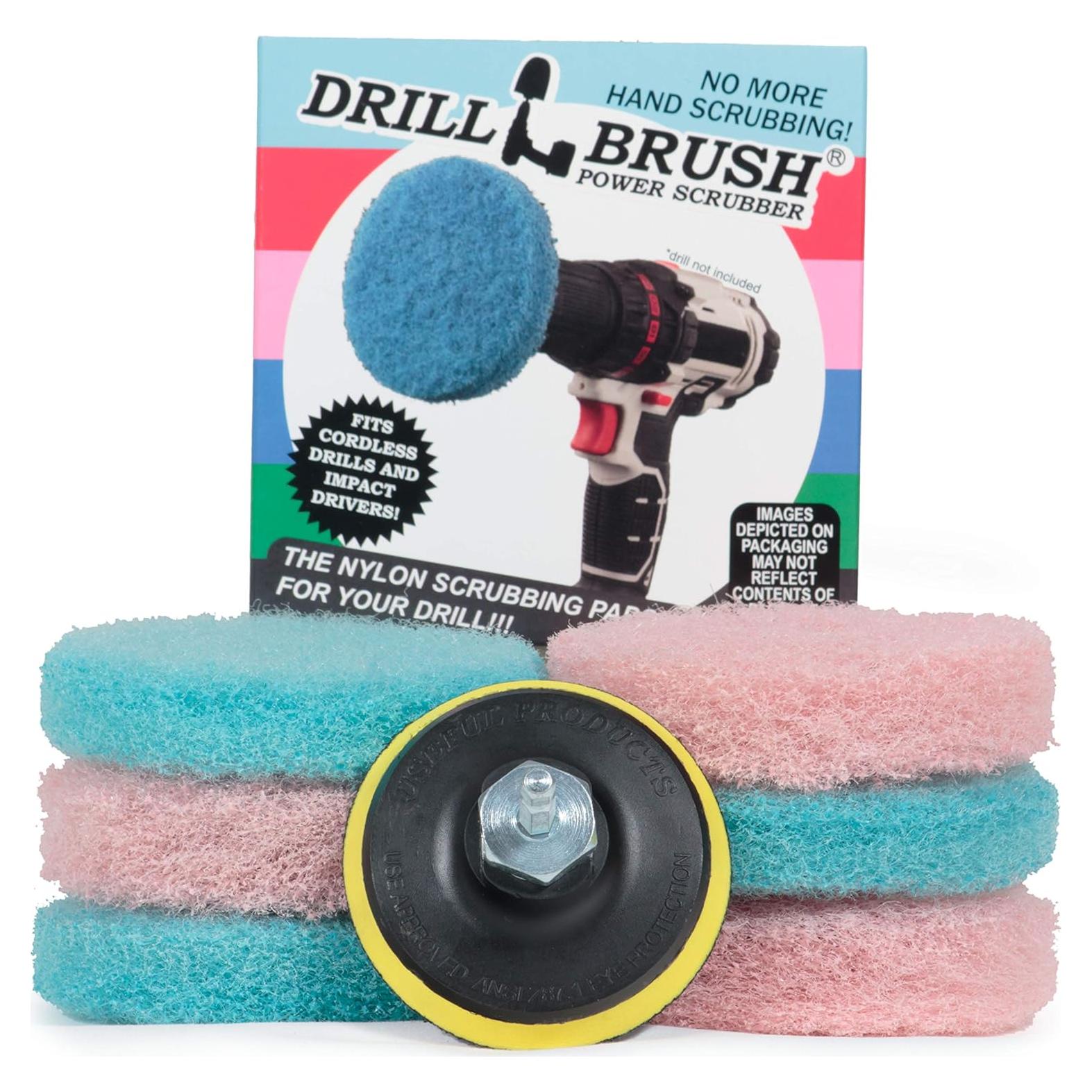 Cepillo de Taladro Drillbrush con 6 Almohadillas de Limpieza