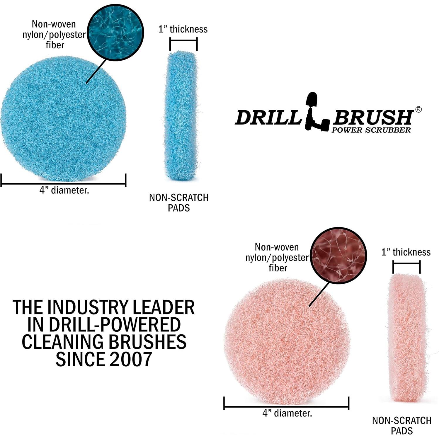 Cepillo de Taladro Drillbrush con 6 Almohadillas de Limpieza