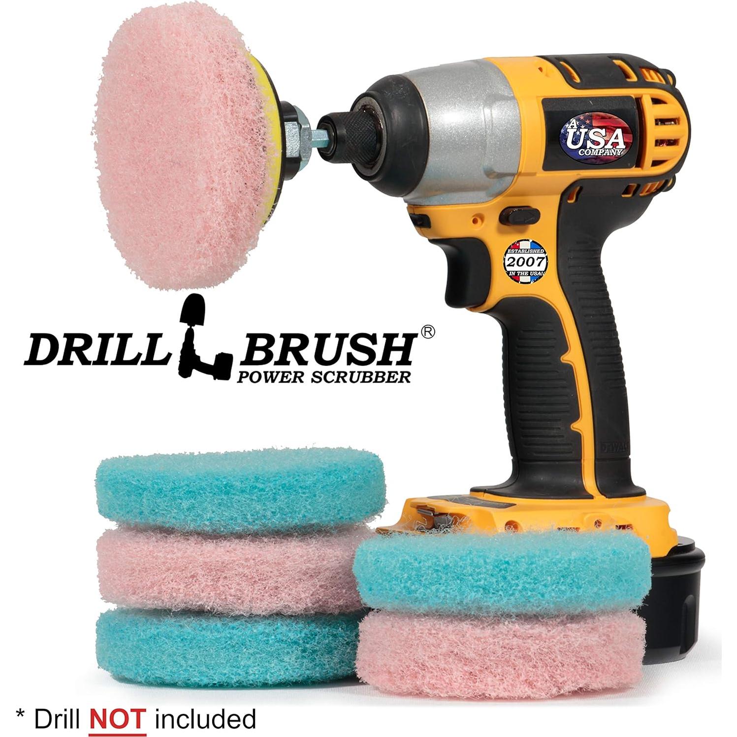 Cepillo de Taladro Drillbrush con 6 Almohadillas de Limpieza