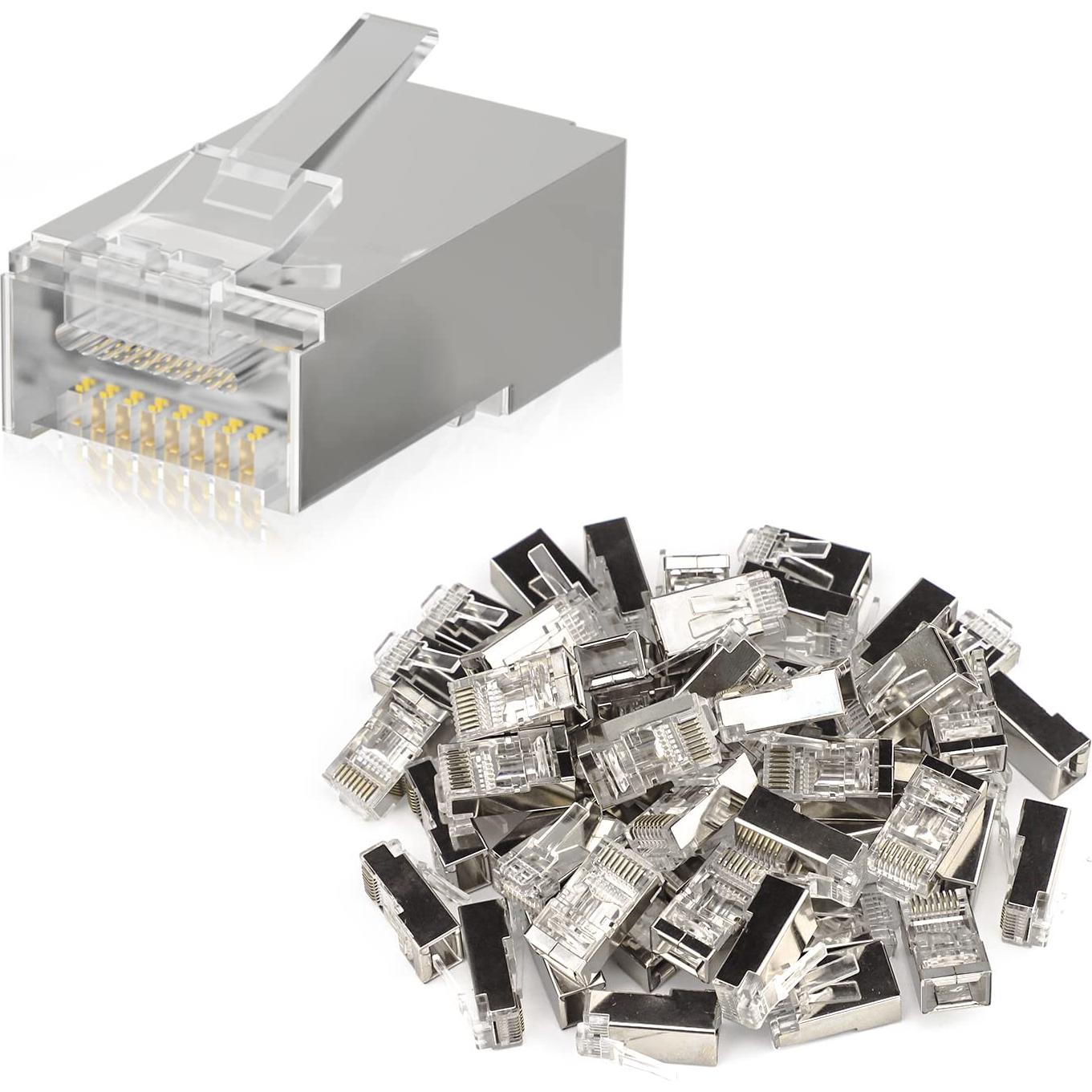 Conectores RJ45 Cat6 Pasantes Blindados Iwillink 50U