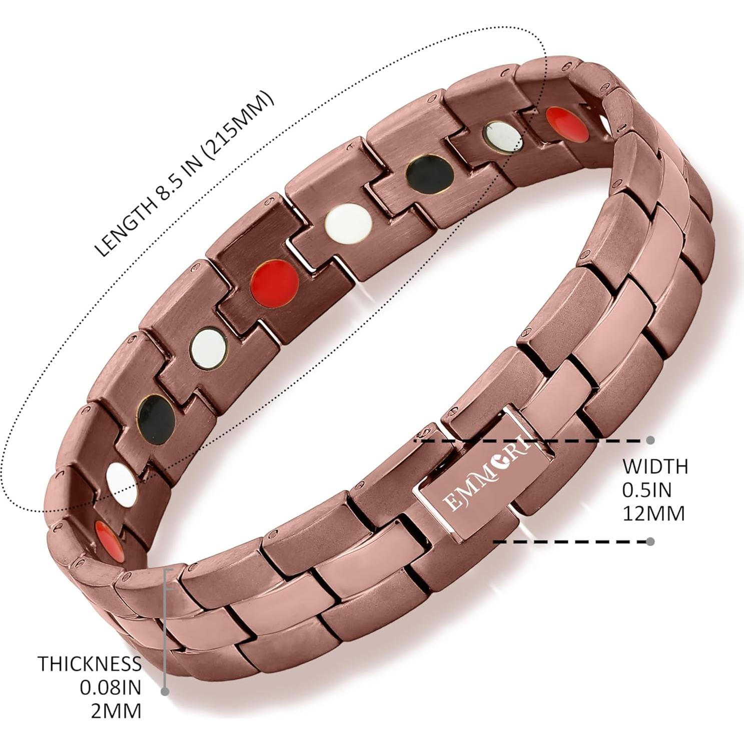 Pulsera Magnética Emmori Ajustable para Hombres y Mujeres