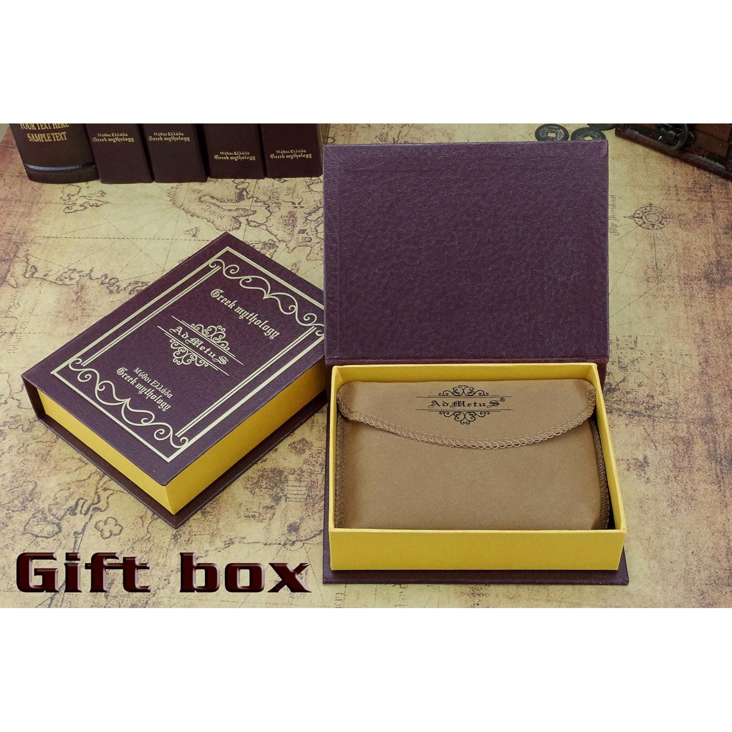 Cartera Bifold de Cuero Genuino Admetus con Bloqueo RFID