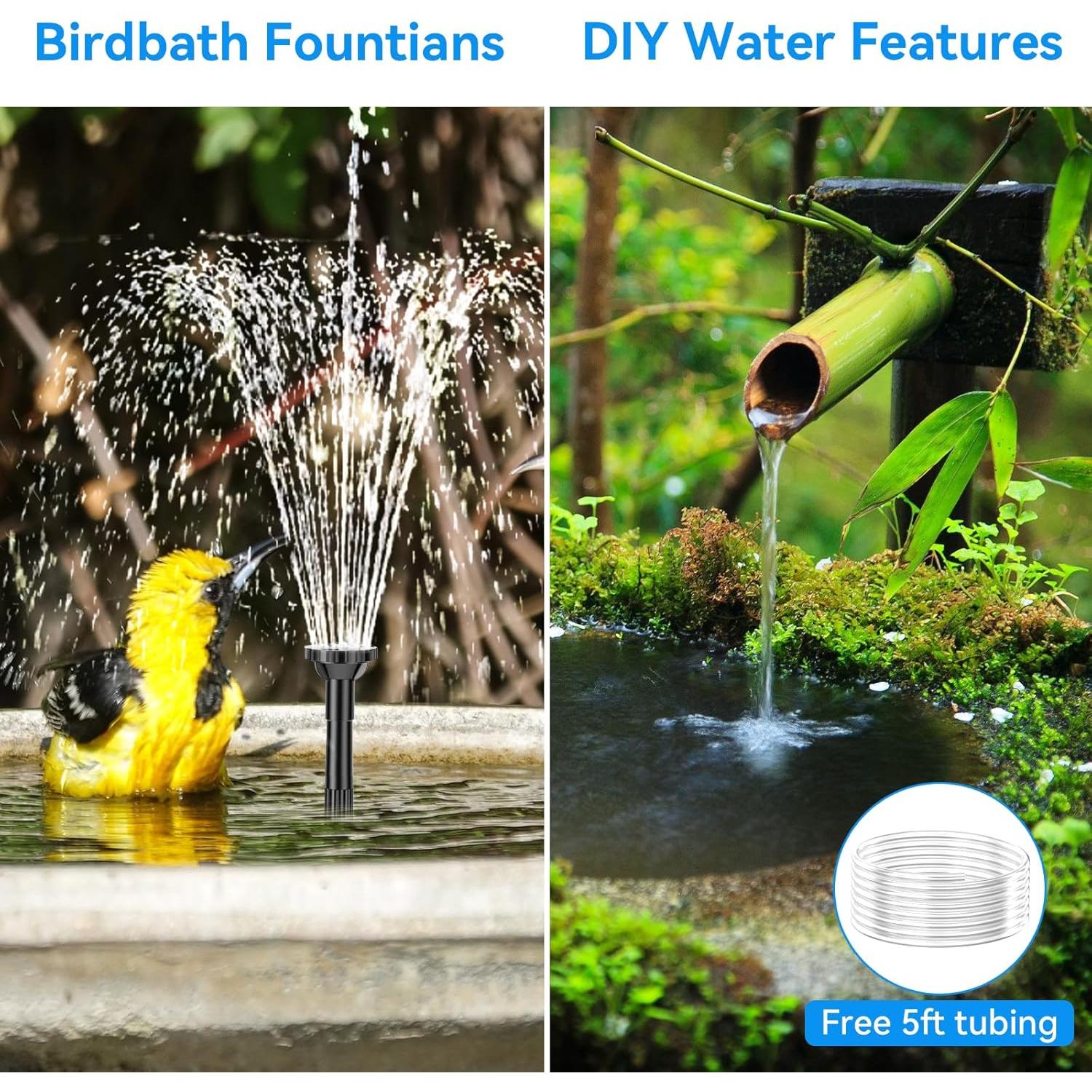 Bomba de Fuente Solar POPOSOAP 6.5W con Batería 3000mAh