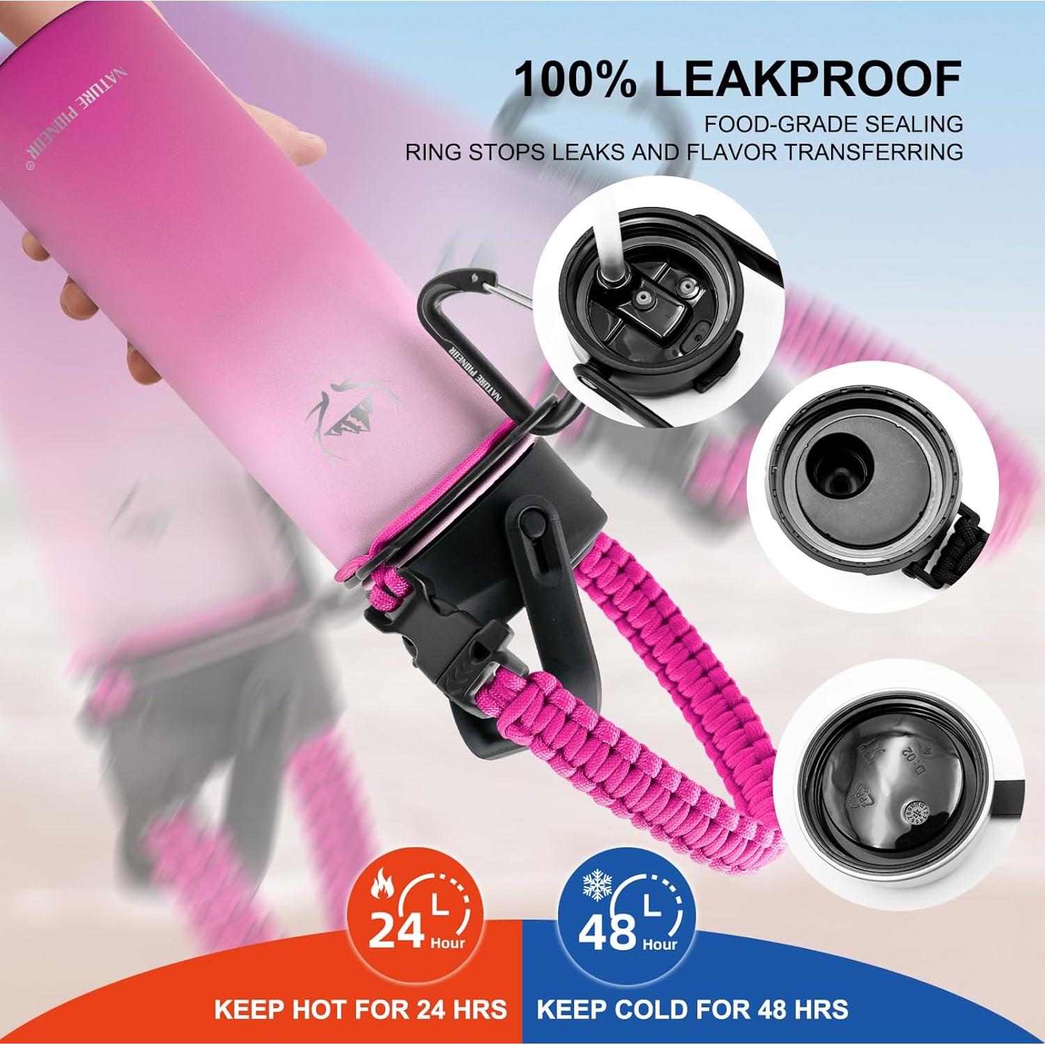 Botella de Agua Aislada NATURE PIONEOR 532 ml Rosa Barbie