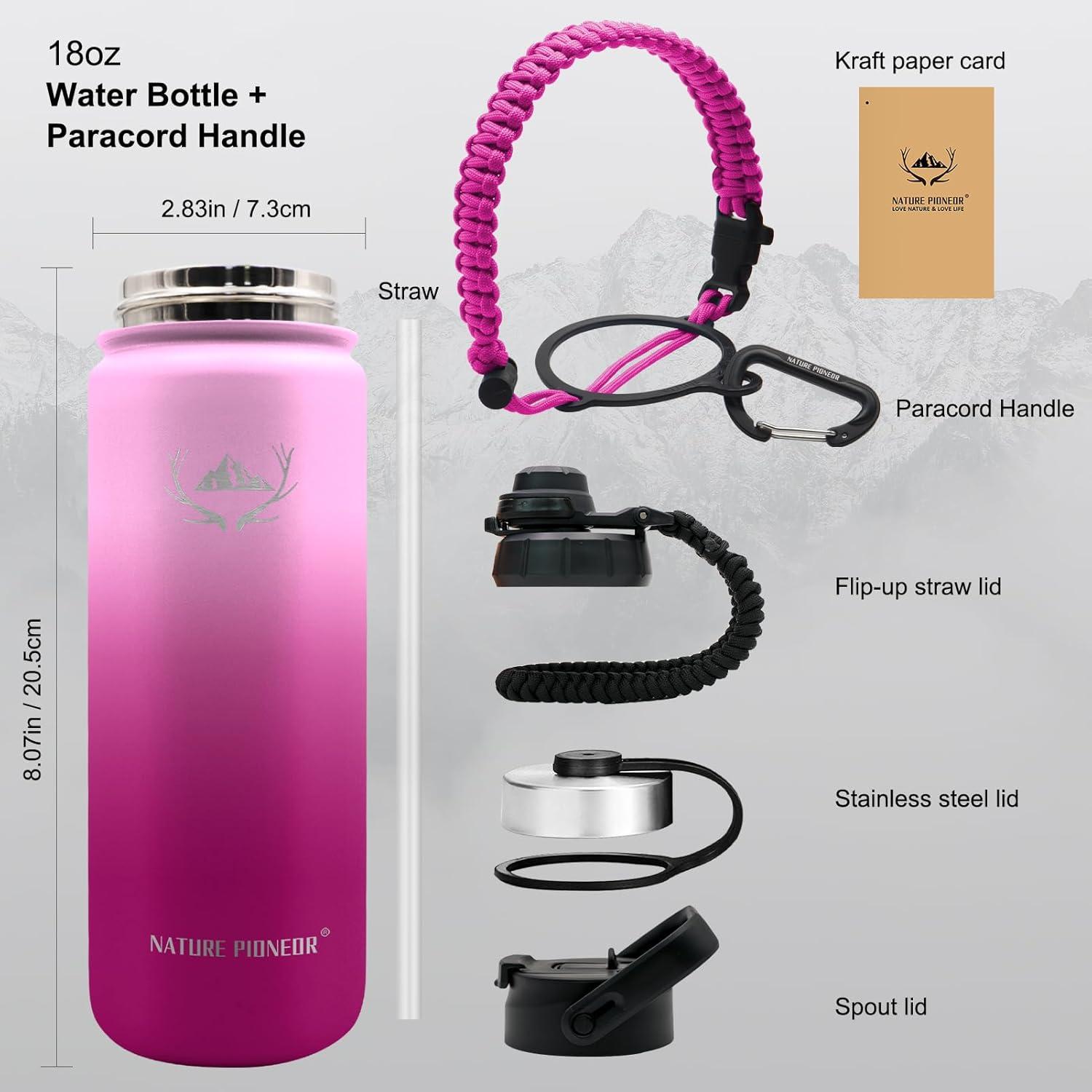 Botella de Agua Aislada NATURE PIONEOR 532 ml Rosa Barbie